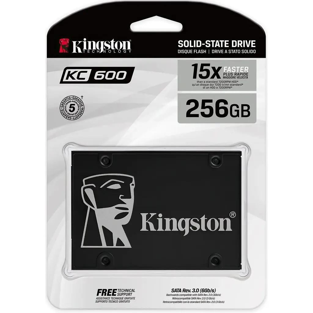 Накопичувач SSD Kingston KC600 2.5" SATAIII 3D TLC 256GB (SKC600/256G) - фото 3