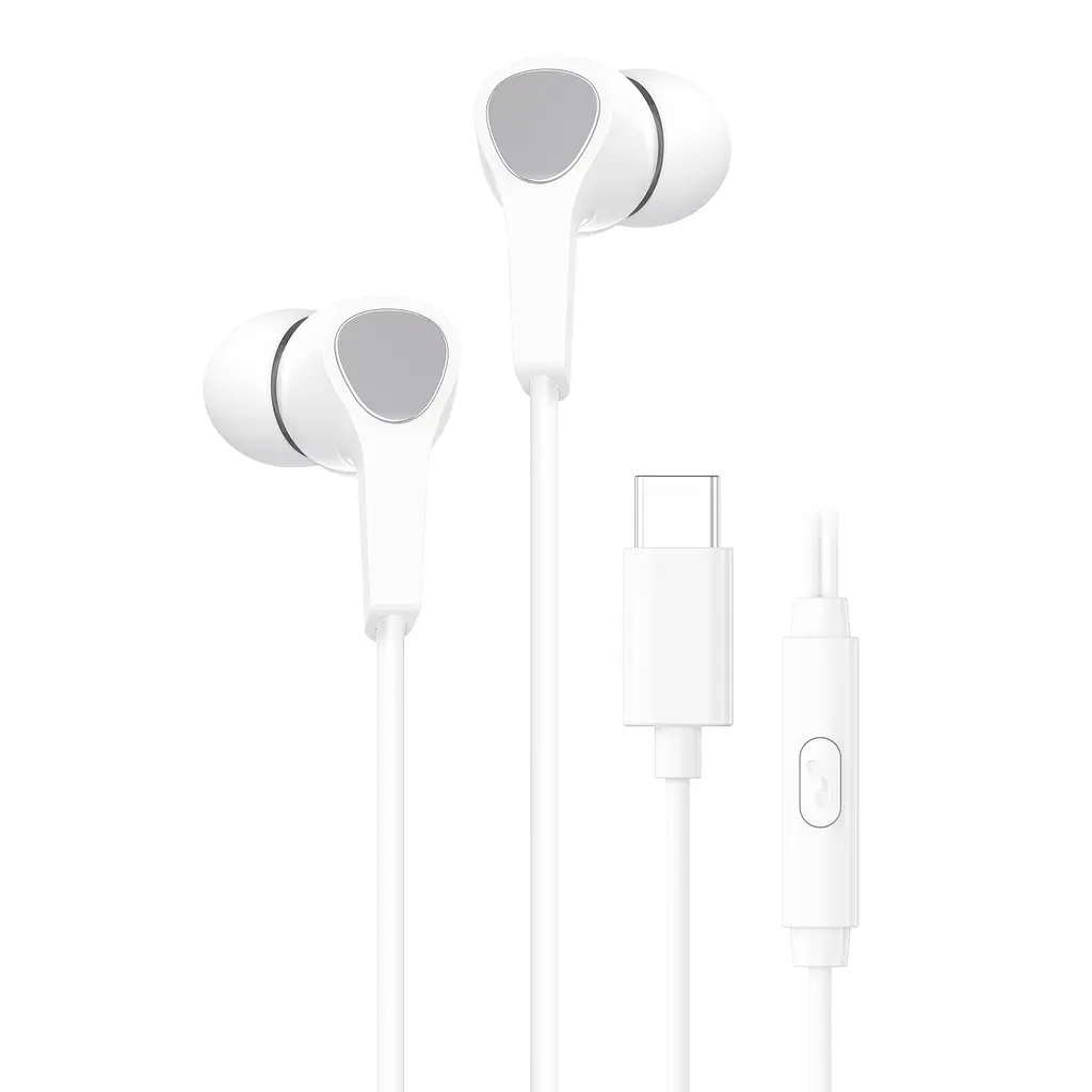 Вакуумні навушники з мікрофоном HAVIT E339C USB-C White HAVIT (28963-000)