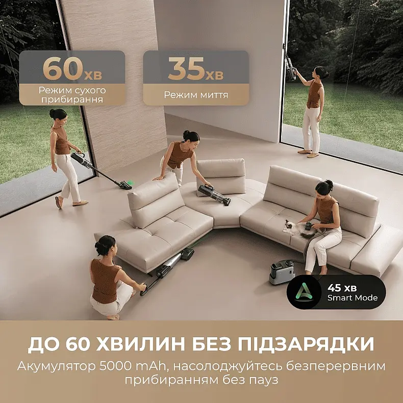 Акумуляторний миючий пилосос Mova X4 Mix (HMV17A) - фото 5