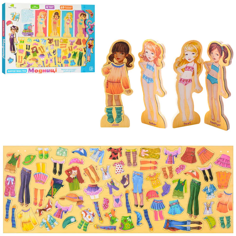 Дерев'яна гра Tree Toys Гардероб магнітний MD 1076  - фото 2