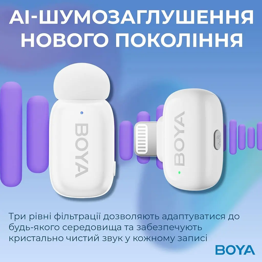 Мікрофон Boya mini-13 Type-C/Lightning White (mini-13) - фото 8