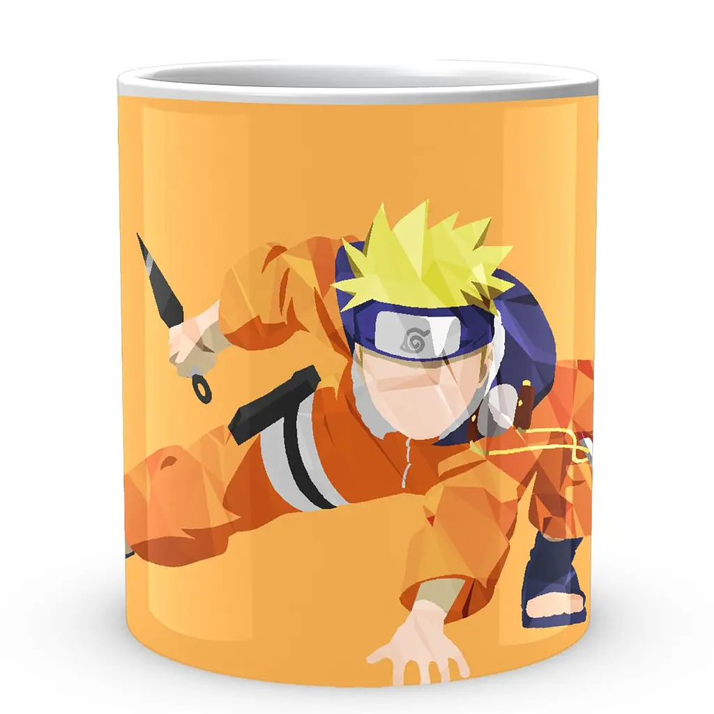 Кухоль GeekLand Наруто Naruto У стійці Вектор Без контуру NA.02.307 330 мл білий - фото 2