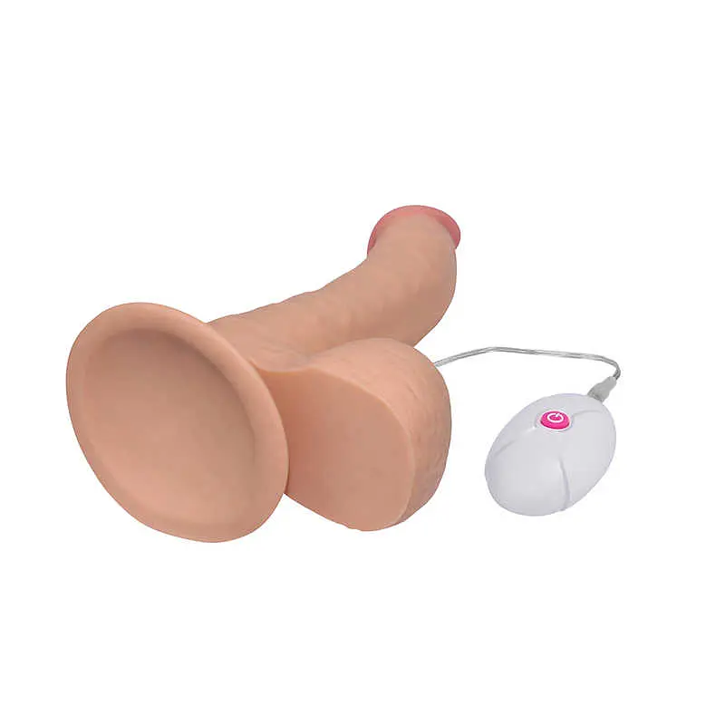 Вібратор Lovetoy The Ultra Soft Dude Vibrating Flesh, 20 см - фото 4