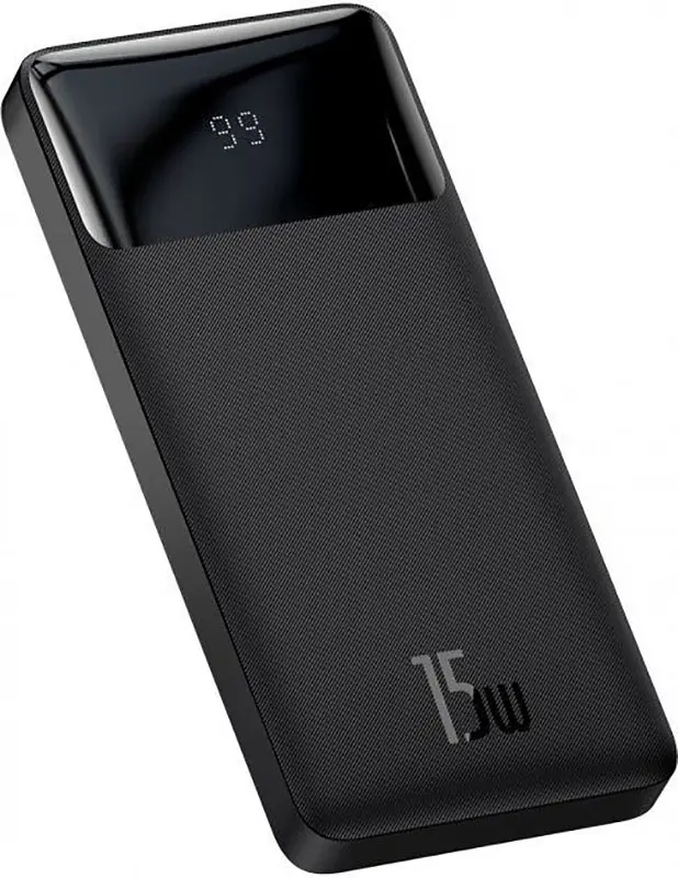 Портативна батарея Baseus Bipow Digital Display Power Bank 10000mAh 15W Black - фото 2