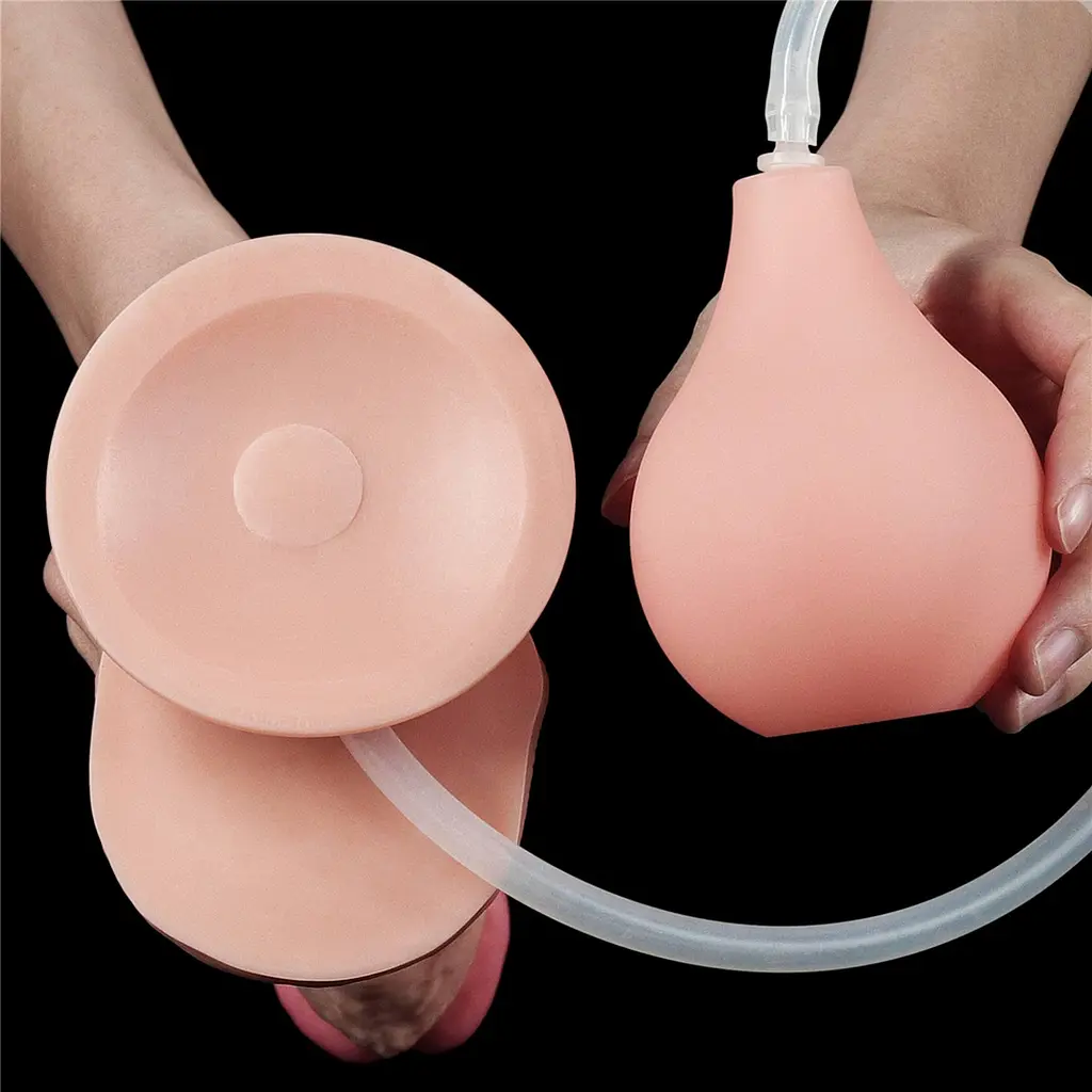 Великий фалоімітатор LoveToy Squirt Extreme що кінчає 25.4 см тілесний - фото 10