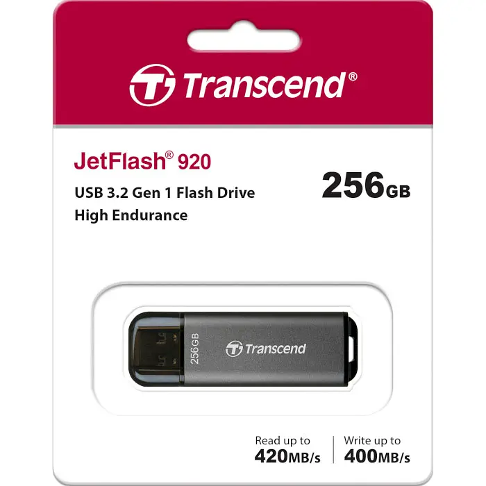 Флеш-накопитель Transcend USB 256GB JetFlash 920 Black USB 3.2 (TS256GJF920) - фото 6