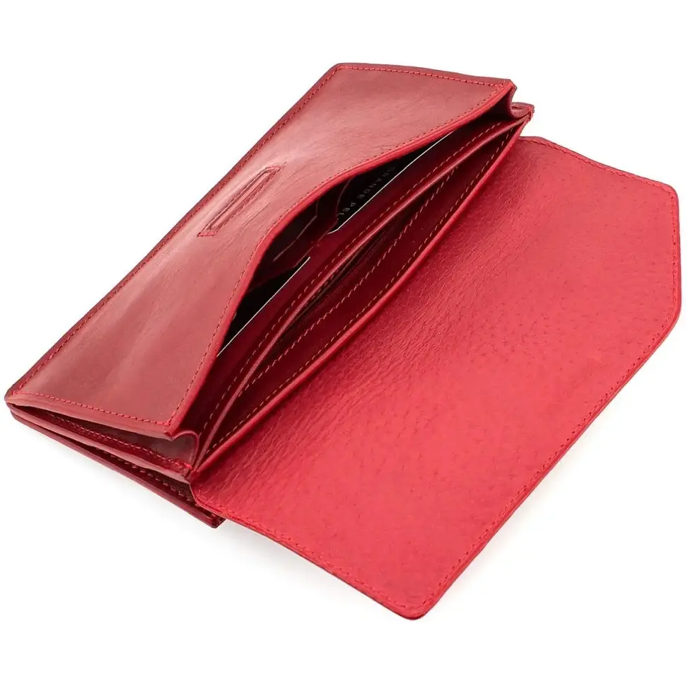 Портмоне женское кожаное Elegante красное GRANDE PELLE 20х11х2 см acs0032205 - фото 2