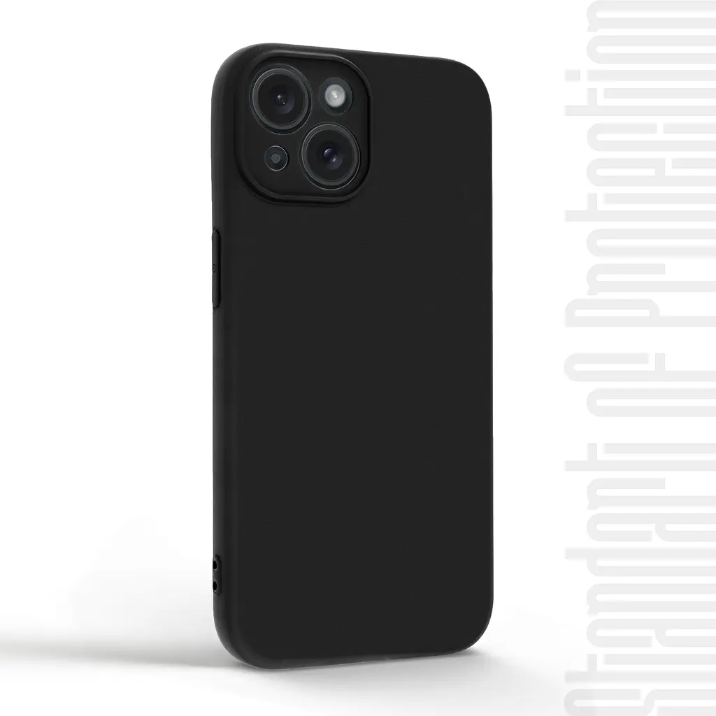 Чехол-накладка для смартфона Apple iPhone 15 противоударный, силиконовый, термополиуретановый (ТПУ), с защитой камеры и корпуса, черный, защита всего корпуса, ArmorStandart (ARM68245) - фото 2