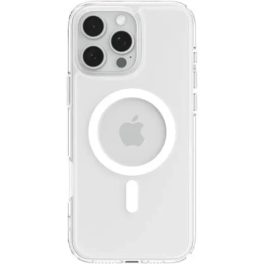 Прозрачный чехол Spigen Ultra Hybrid MagSafe White для iPhone 16 Pro (ACS08129) - фото 4