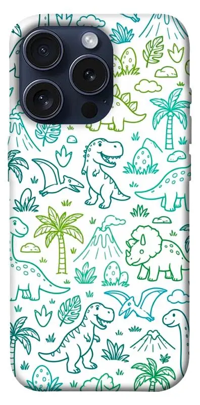 TPU чохол Demsky Dino pattern для Apple iPhone 15 Pro (6.1")