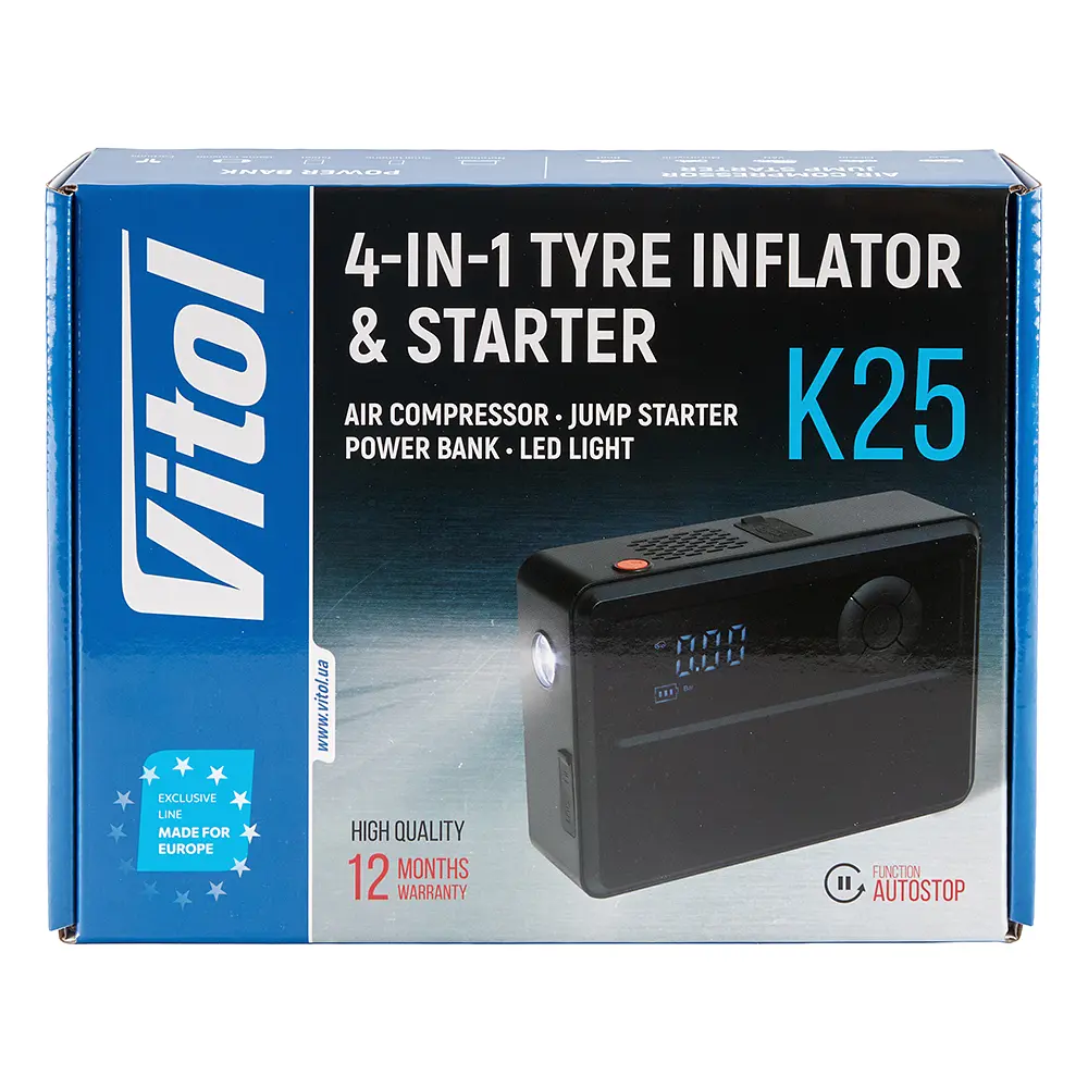 Автомобільний компресор Vitol 4в1 14.8V 22.2wh 6000mAh (K-25) - фото 5