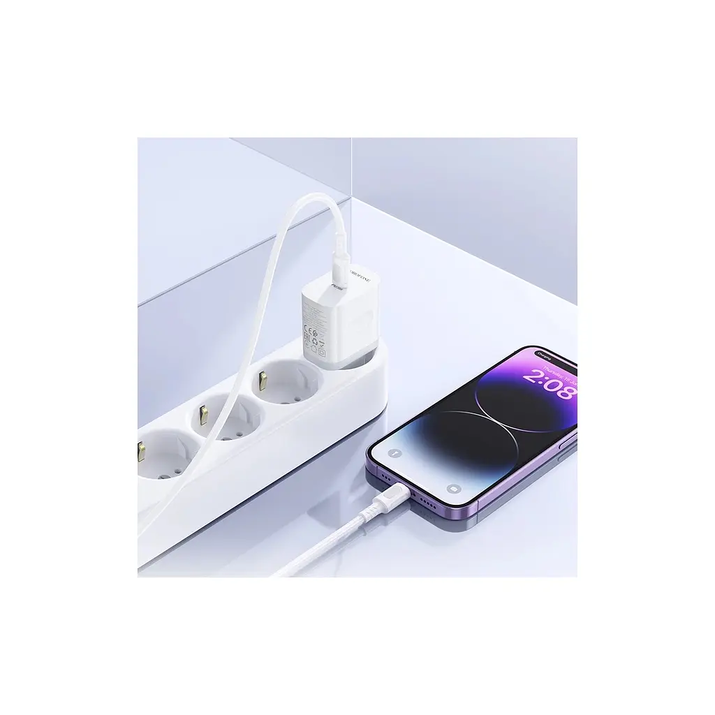Зарядний пристрій BOROFONE BA99A USB-C PD20W white (6941991121357) - фото 8