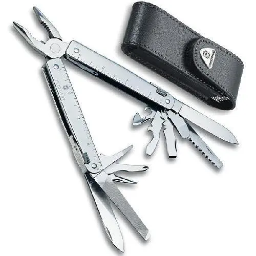 Мультитул Victorinox Swisstool 115мм,28функ+чорн.шкір.чохол - фото 2