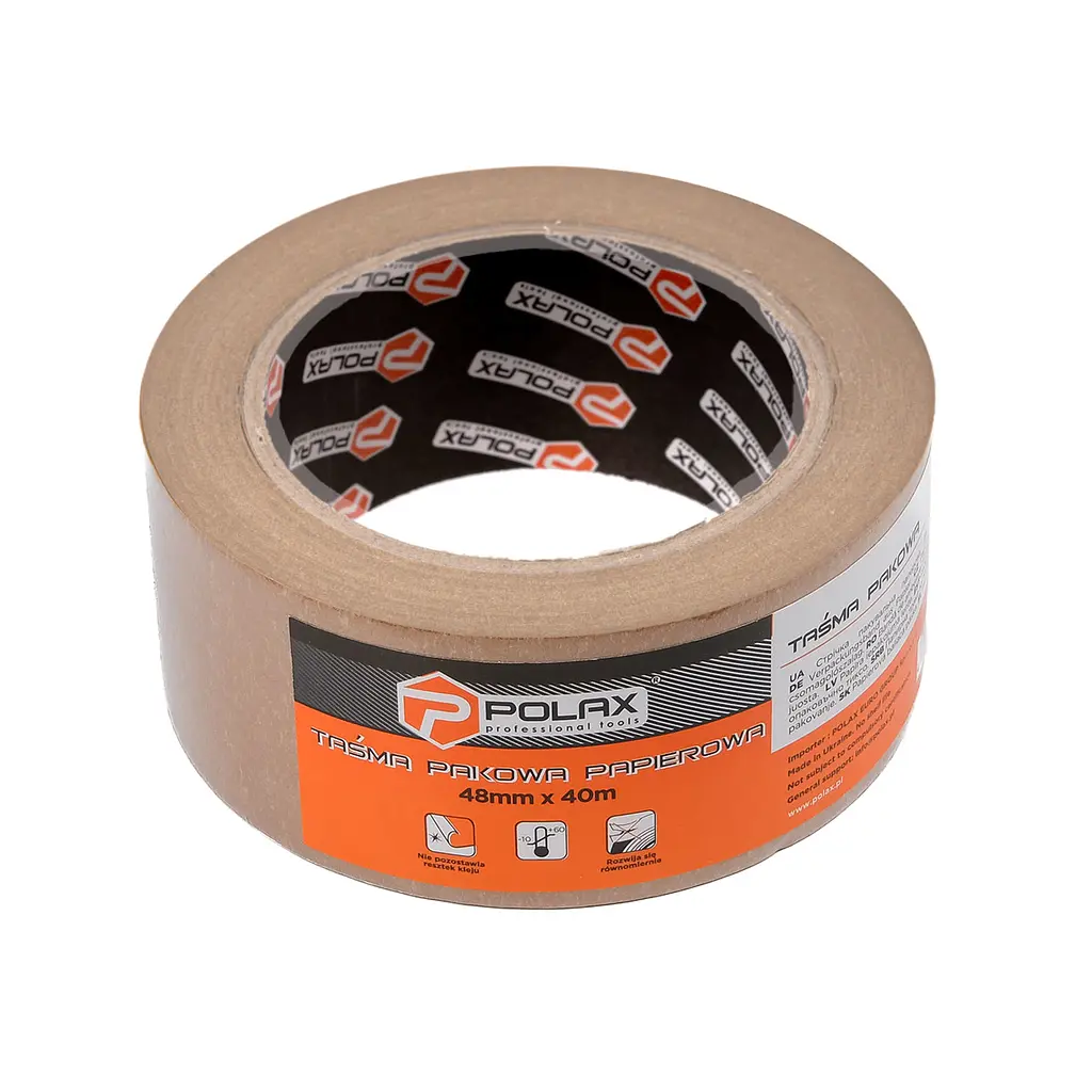 Паперова крафтова клейка стрічка Polax 40 м × 48 мм (101-175) - фото 5