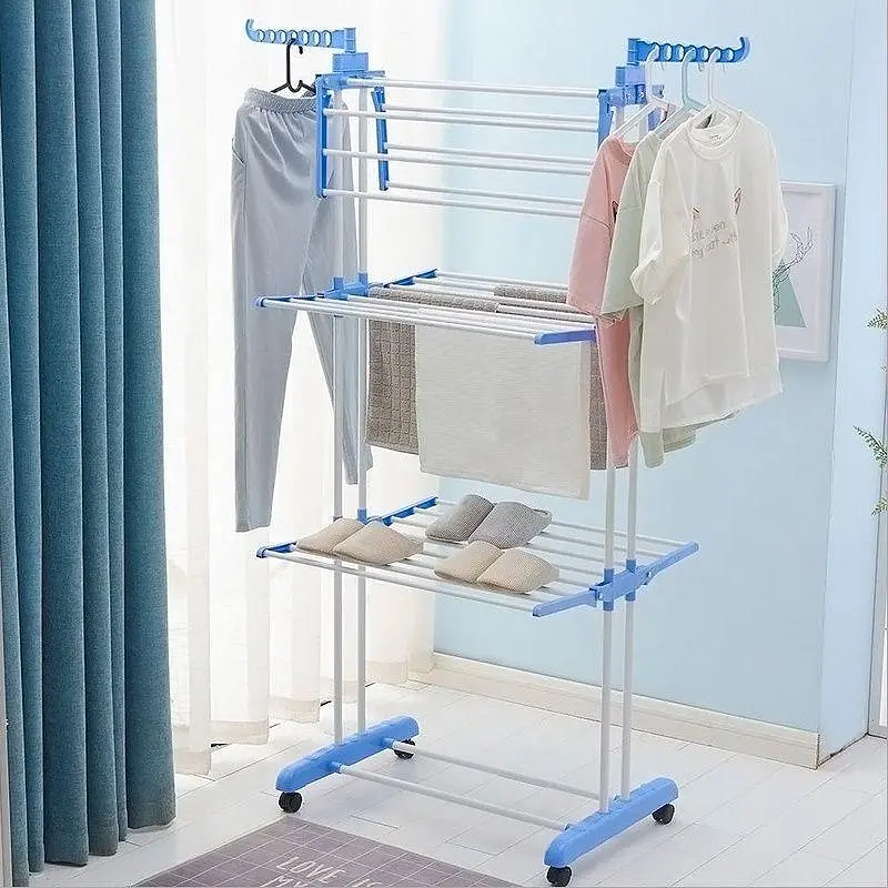 Сушарка для речей Складна сушарка для білизни Garment Rack With Wheels - фото 3