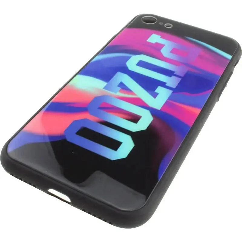 Чохол-накладка PUZOO Glass Printing with TPU Visions iPhone 7/8/SE 2020 Black - фото 4
