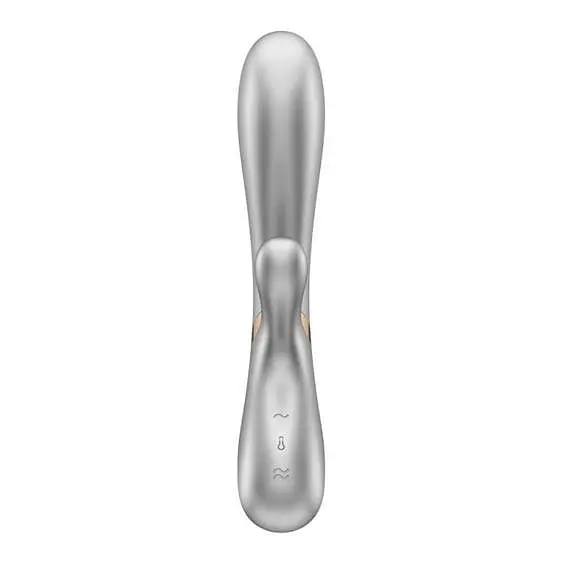 Вібратор Satisfyer Hot Lover сірий зі зігрівом і додатком - фото 3