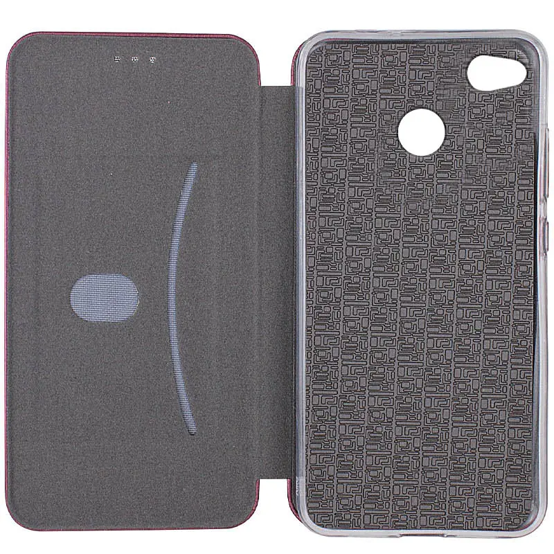 Кожаный чехол-книжка Classy для Xiaomi Redmi 4X Бордовый - фото 3