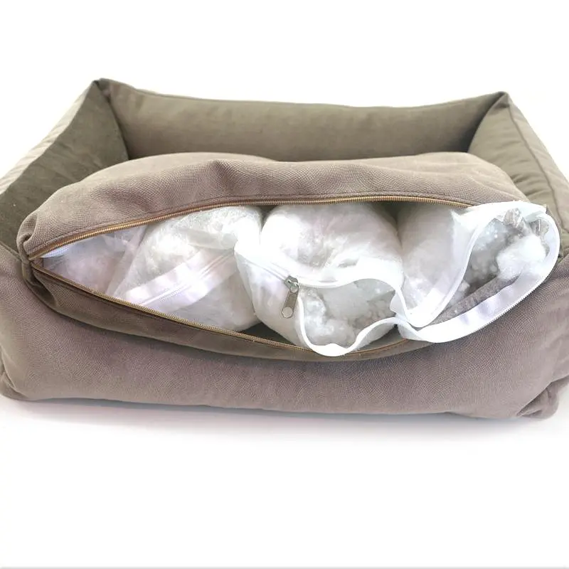 Лежак для собак и кошек Zoo-hunt Элегант прямоугольный коричневый №4 70х100х22 см - фото 2