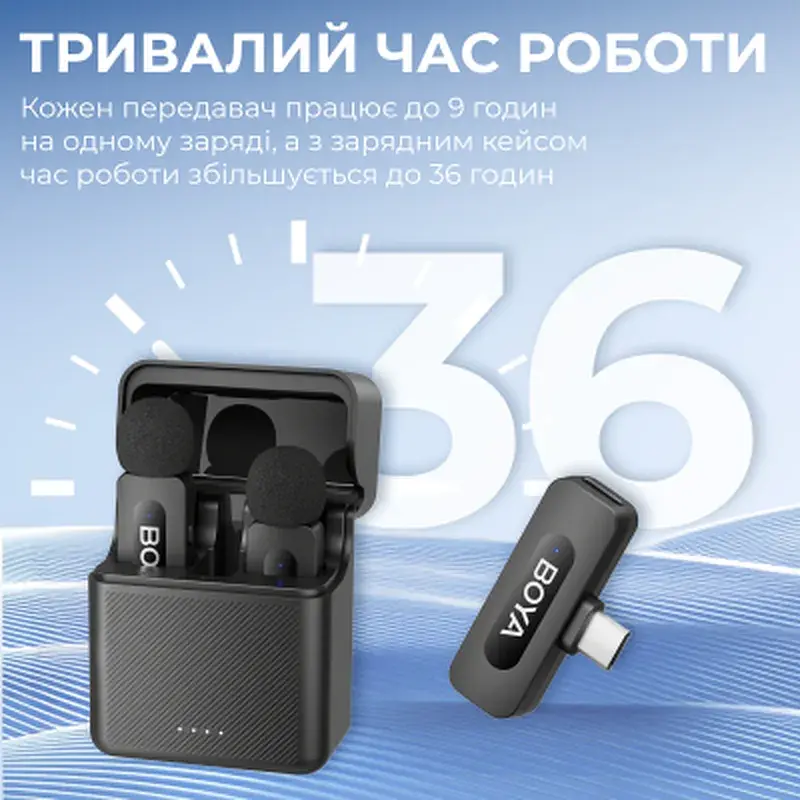 Мікрофон Boya BY-V3 combo Type-C/Lightning Black (BY-V3 Combo) - фото 10