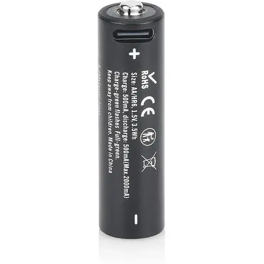 Акумулятор AA Soshine 1.5V 2330 mAh 3500 mWh з Type-C зарядкою / Батарейка акумуляторна (18874) - фото 3