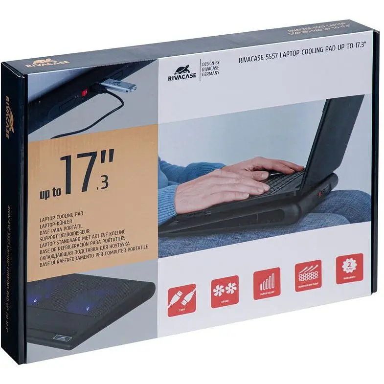 Підставка для ноутбука Rivacase 5557 black 17.3 дюйма  - фото 8