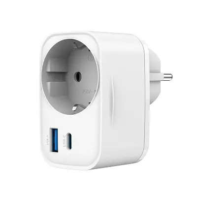 Зарядний пристрій Gembird 1xUSB-C PD20W + 1xUSB QC3.0 + Schuko white (TA-ACPDQC20-01-W) - фото 7