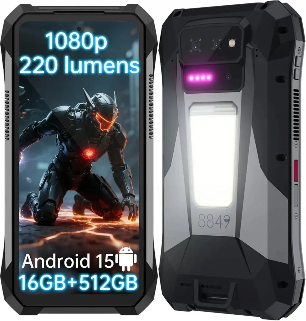 Смартфон Unihertz 8849 TANK X 5G 16/512GB Black (HD ПРОЕКТОР + ПРОЖЕКТОР) - фото 2