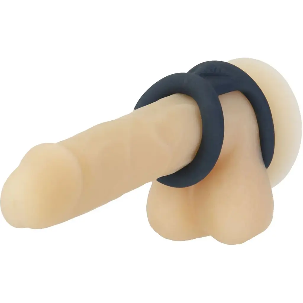 Подвійне ерекційне кільце Lux Active - Tug - Versatile silicone Cock Ring - фото 5