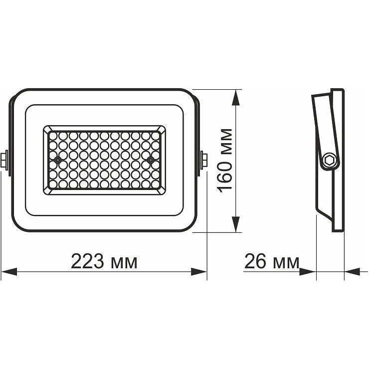 Світлодіодний прожектор Videx F2e 50W 5000K (VL-F2e-505W) [144838] - фото 4