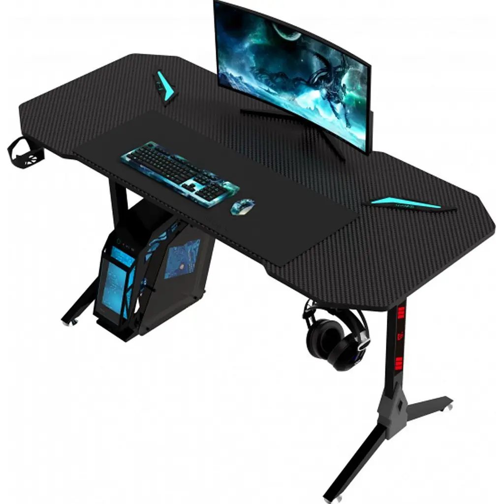 Комп'ютерний ігровий стіл GT Racer T-1211 Black [125760] - фото 7