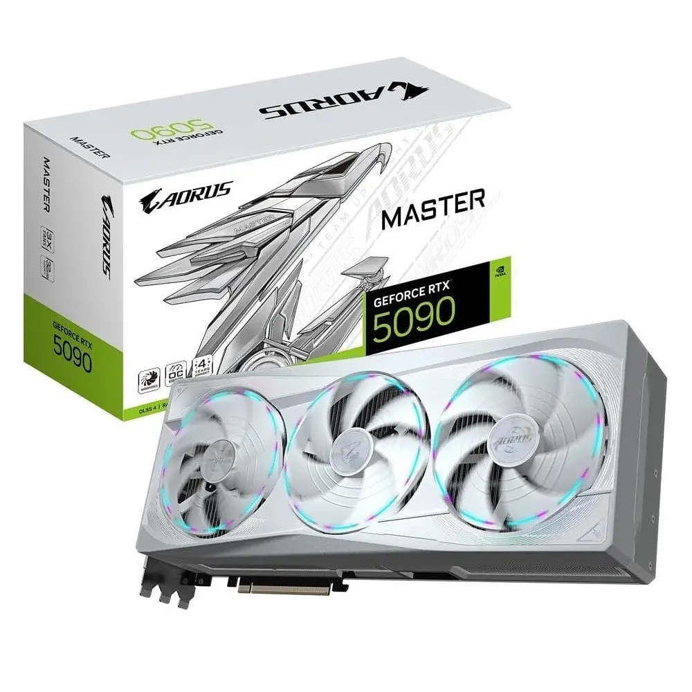 Відеокарта GF RTX 5090 32GB GDDR7 Aorus Master Ice Gigabyte (GV-N5090AORUSM ICE-32GD) - фото 3