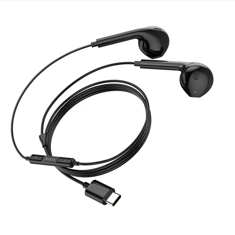 Навушники Hoco M101 Crystal joy Type-C wire-controlled digital earphones with microphone чорні - фото 3