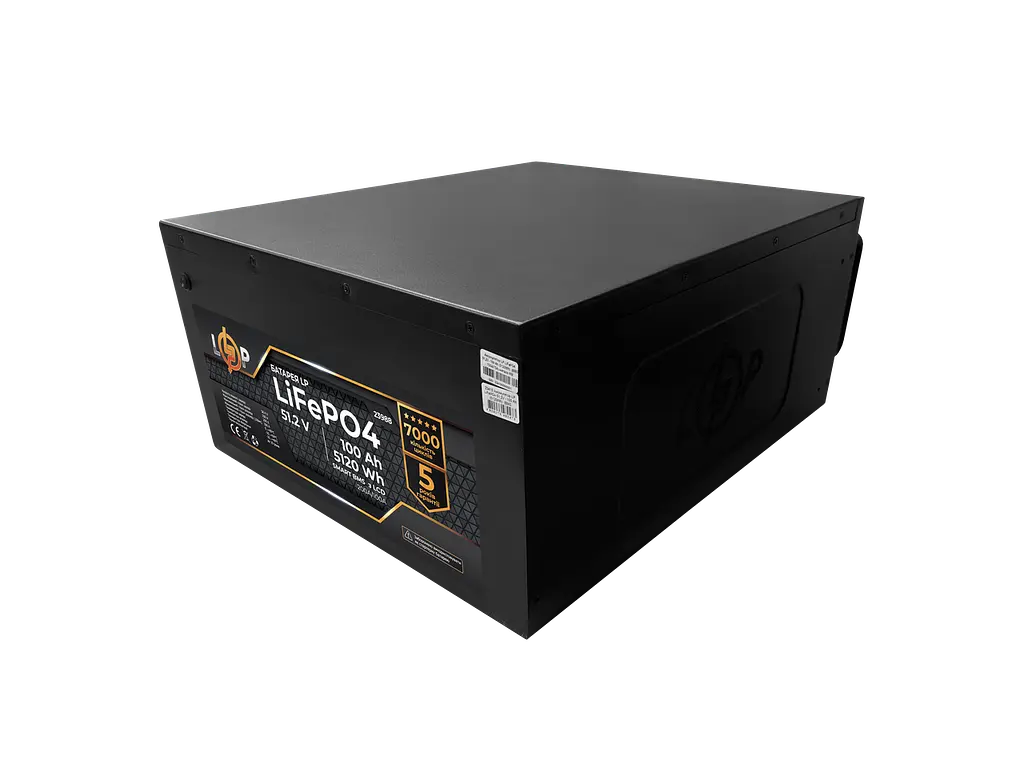 Аккумулятор LP LiFePO4 51,2V - 100 Ah (5120Wh) (Smart BMS 200A/100А) с LCD металл Smart RM - фото 3