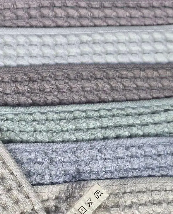 Набір банних рушників із льону 6 шт. 140х70 см L&M Home Textiles DT-517-72 вафельні рушники пастельні кольори в наборі - фото 5