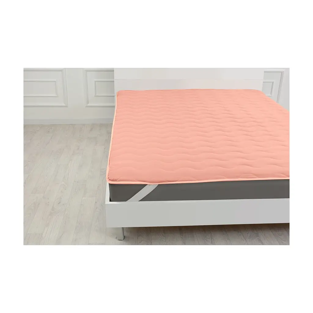 Наматрацник MirSon №1761 Eco Light Coral Silk на гумці в кутках 140x200 см (2200003712063)