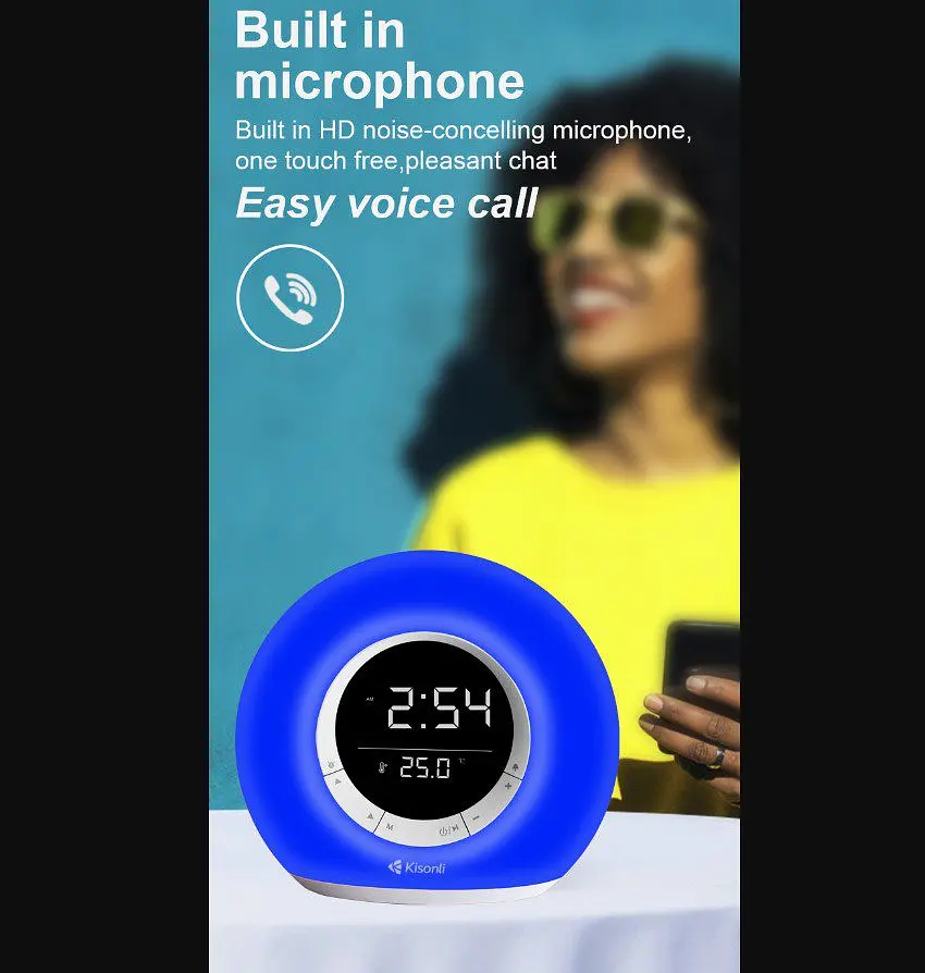 Портативная колонка, часы, будильник Kisonli Q6B Bluetooth 3600mAh 5Вт - фото 10