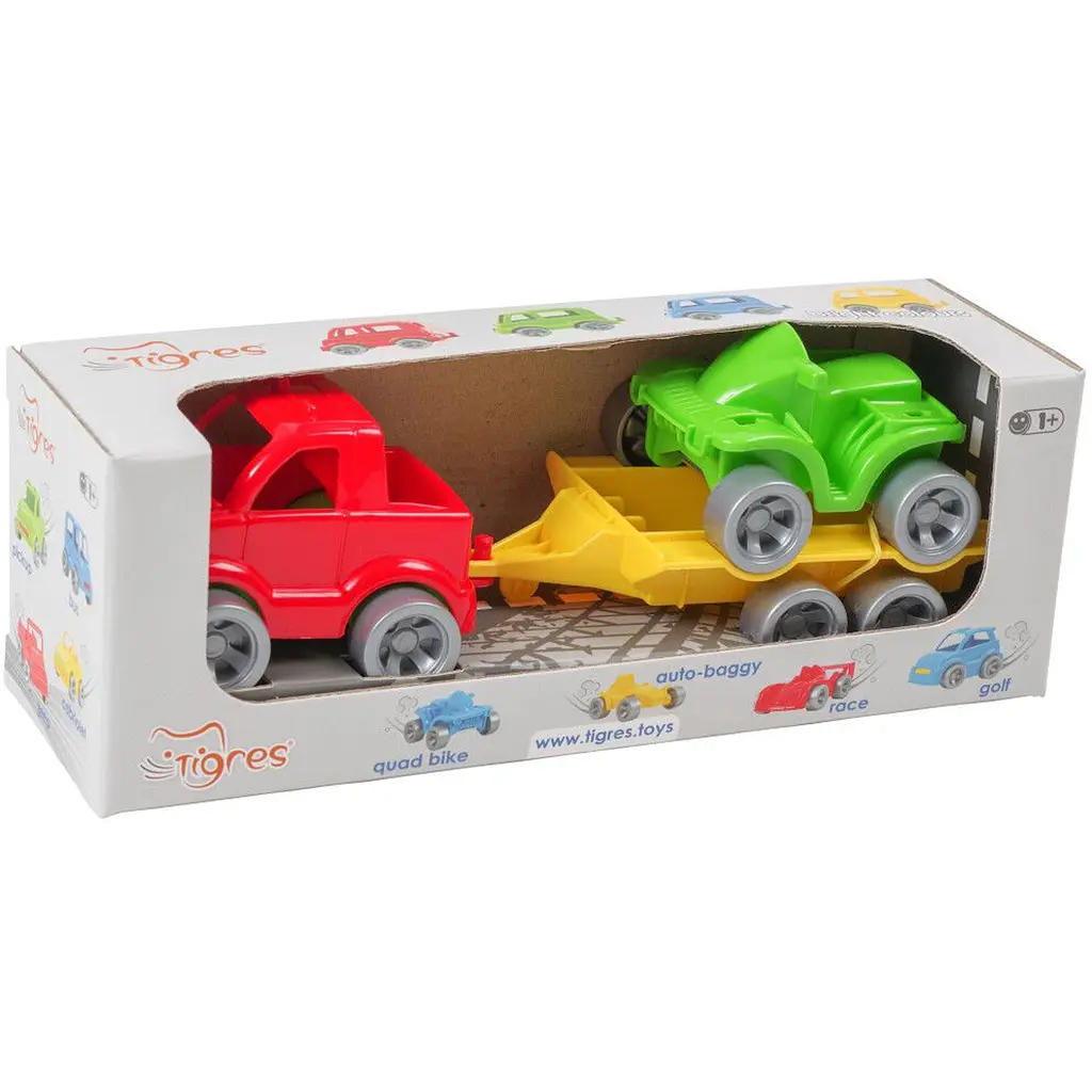 Ігровий набір Tigres Kid cars Sport: пікап з причепом + квадроцикл (39543) - фото 2