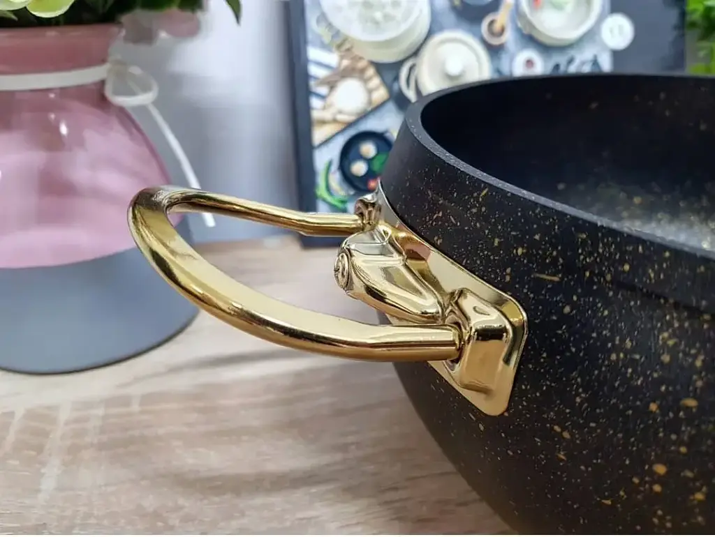 Каструля O.M.S. Collection 3141-28 см 6,6 л Gold - фото 3