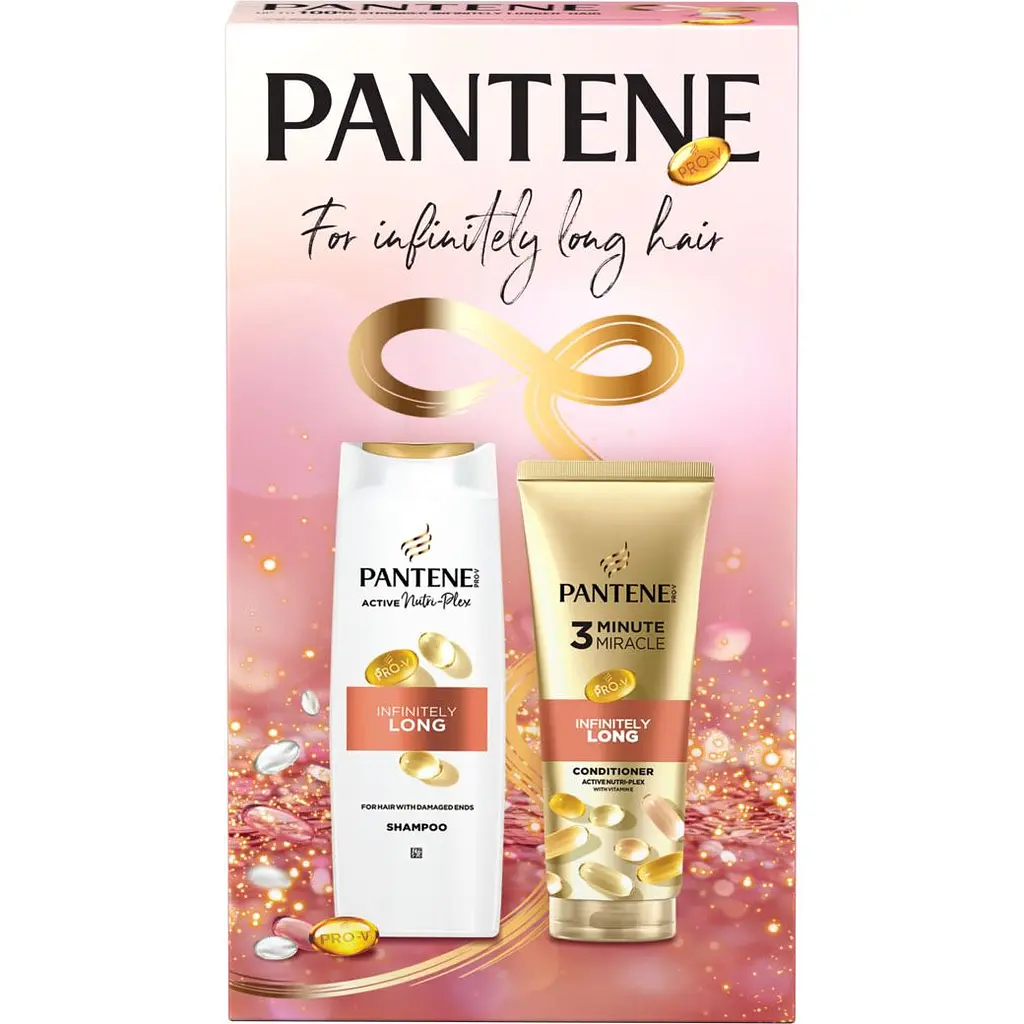 Подарунковий набiр Pantene Нескінченно довге: Шампунь 400 мл + Бальзам-ополіскувач 220 мл - фото 2