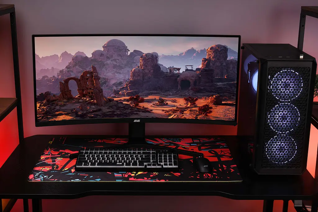 Монітор 2E Gaming 34" G3424B 2xHDMI DP VA 3440x1440 180Hz 1ms NTSC 85% CURVED FreeSync HAS teh0014152 - фото 4