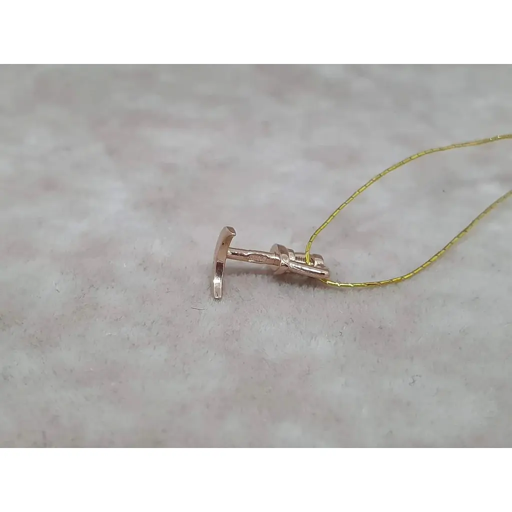 Золота моносережка-пуссета Платон Місяць. 1С288/00Б - фото 3