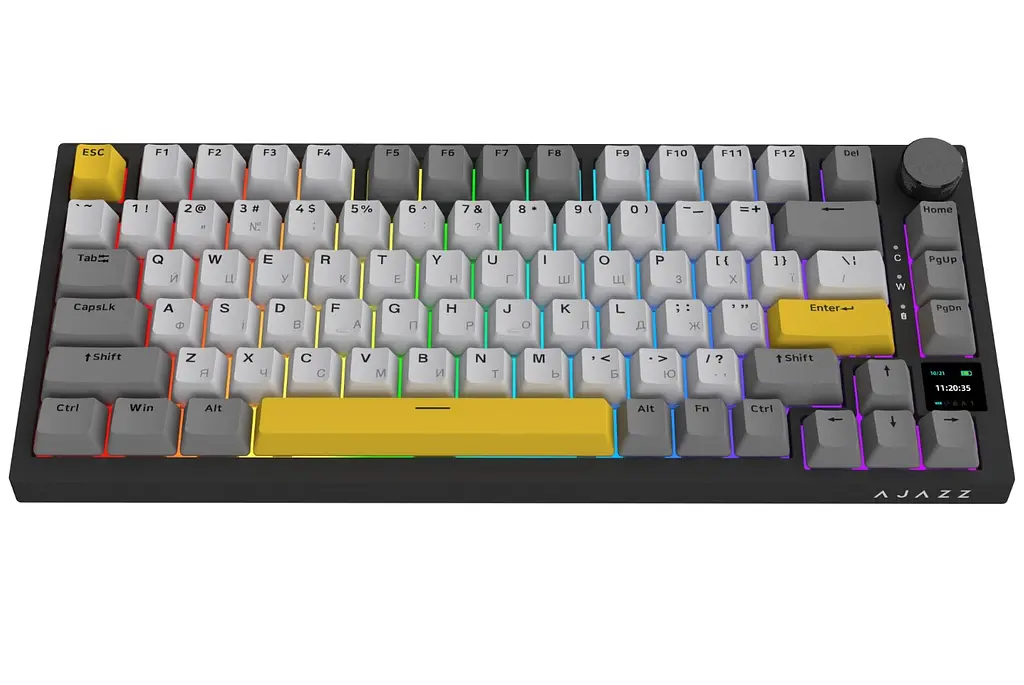 Клавиатура игровая механическая беспроводная Ajazz AK-820B PRO Black RGB Flying Fish Switch Hot-Swap 2.4G/Bluetooth/USB - фото 2