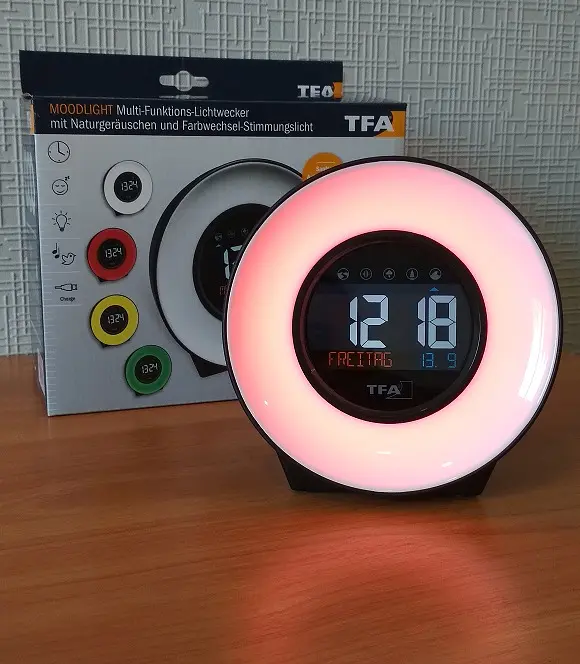 Будильник світловий зі звуками природи та різнокольоровою підсвіткою TFA Mood Light 60202302 - фото 8