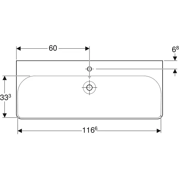 Умивальник Geberit Smyle Square 120x48 Білий 500.226.01.1 - фото 4