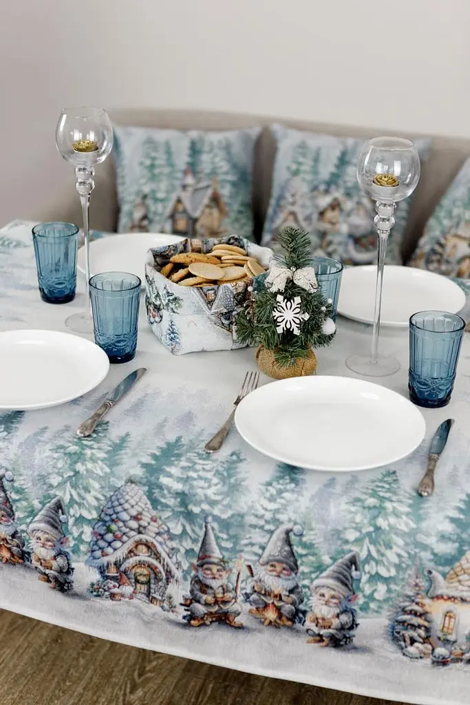 Скатерть Прованс гобеленовая Сказочные гномы 260х135 см (38451) - фото 13