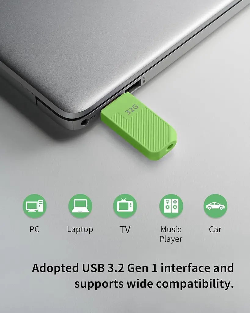 Флеш-накопичувач Acer USB Flash 32GB USB 3.2 UP300 Green (BL.9BWWA.557) - фото 3