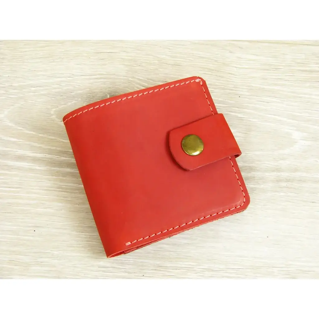 Кошелек женский портмоне GS кожаный красный - фото 2