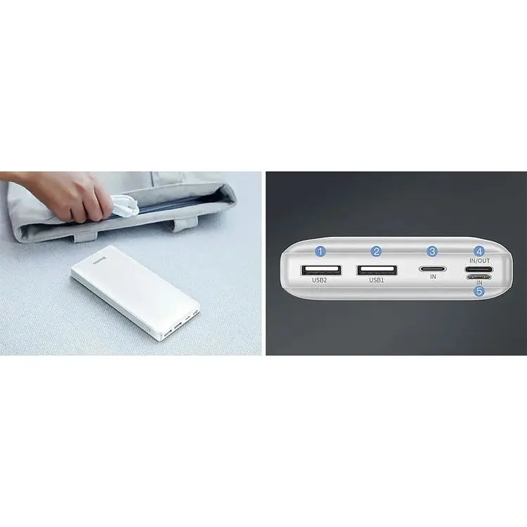 Портативна батарея Baseus Mini JA Fast Charge 30000 mAh PPJAN-C02 White - фото 6