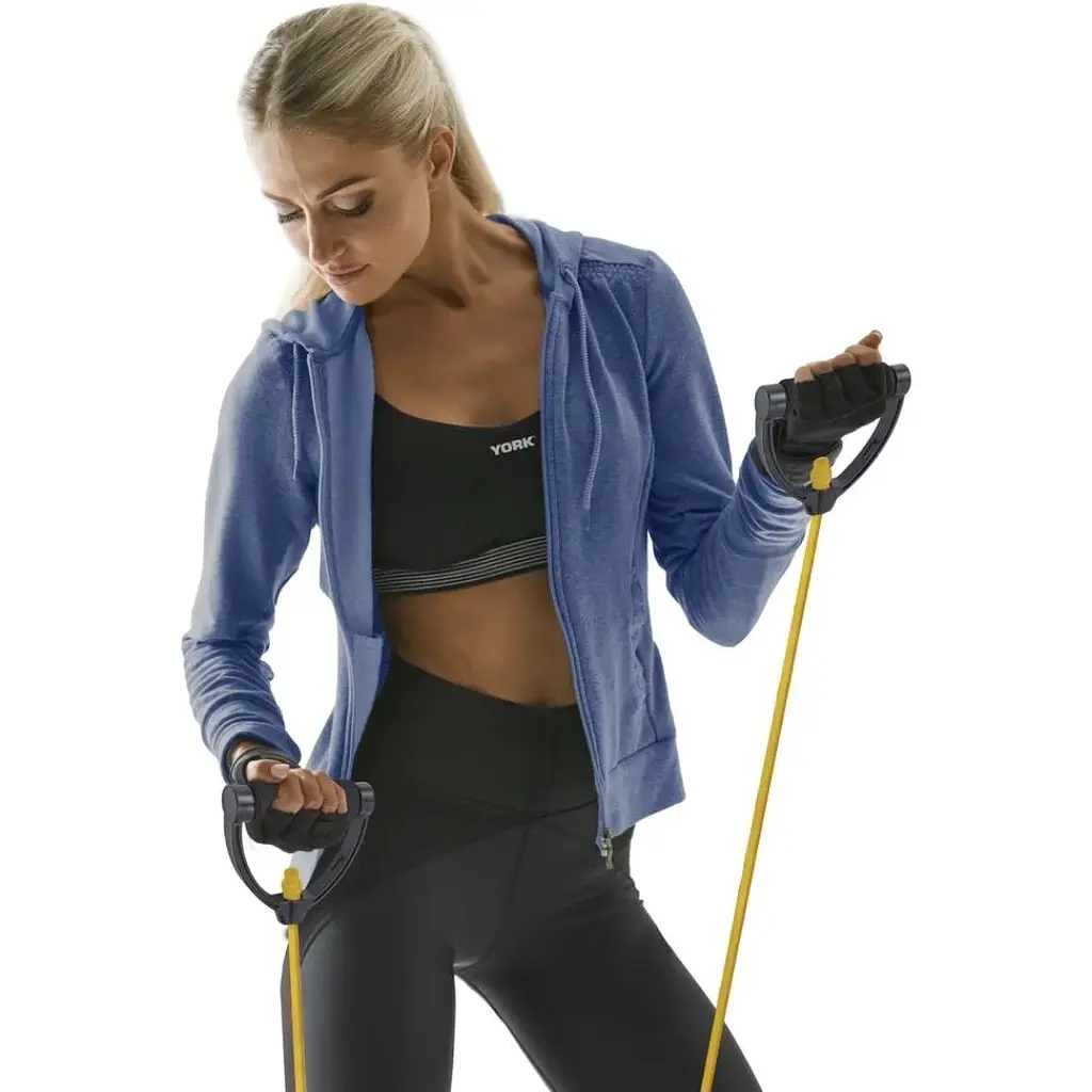 Эспандер трубчатый с ручками York Fitness 2-5кг, желтый - фото 5